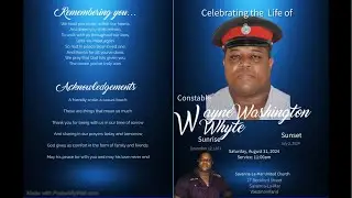 Funeral service for the late Constable Wayne Whyte