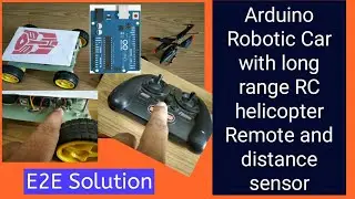 DIY How To Make  Arduino Obstacle Avoiding Car At Home with RC Helicopter remote control .