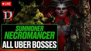 LIVE | DIABLO 4 | UBER BOSS ATTEMPTS | Minion Necromancer (HUGE DAMAGE)