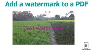 How to Add watermark to a PDF Document using Foxit PhantomPDF