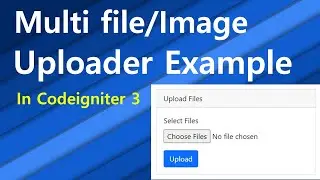 Multiple File Upload example in Codeigniter