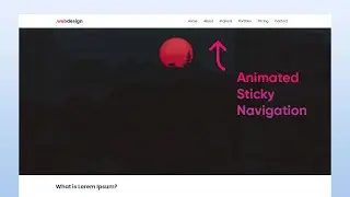 Animated Sticky Navigation Menu on Scroll HTML CSS & JS