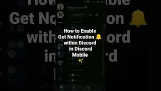 How to Enable Get Notification 🔔 within Discord  in Discord Mobile ✨ #roduz #discord #how  #notify