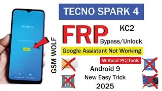 Tecno Spark 4 FRP Bypass (KC2) Google Account Remove Tecno Spark 4 FRP Without PC New Method 2024 |
