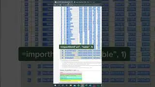 Import Data from HTML #shorts