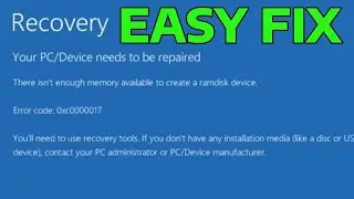 How To Fix Blue Screen Recovery Error 0xc0000017