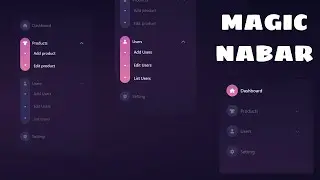 Magic Navigation Bar using HTML CSS and Javascript