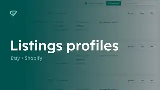 Listing Profiles for Shopify and Etsy in Vela