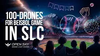 SLC Beisbol Baseball Game 100-Drone Light Painting Show