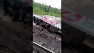 Авария 9 вагонов сошли с рельс Республика Коми Инта 26.06.2024