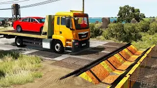 Cars vs Upside Down Speed Bumps #6 | BeamNG.DRIVE