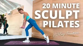 20-minute PILATES SCULPT total body toning workout (weights optional).. Ashley Freeman