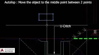 Auto lisp : Move the object to the middle point between 2 points in AutoCAD