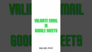 Email Validation in a Snap: Google Sheets Shorts Tutorial! #googlesheets #shorts