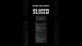 Sliced Text Effect | CSS