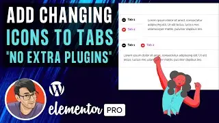 Elementor - Add Interchangeable/Changing Icons to Tabs without additional plugins.