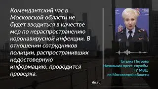 В МВД опровергли введение комендантского часа в Подмосковье