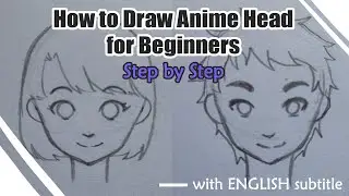 How to Draw Anime Head for Beginners Boy & Girl - EASY DRAWING TIPS  - Cara Menggambar Kepala Anime