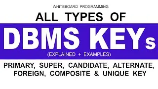 All DBMS Keys Explained | Primary, Super, Candidate, Alternate, Foreign, Composite & Unique Key