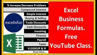 Free Excel Business Math & Formulas Course at YouTube