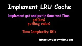 Implement LRU Cache | Implement LRU Cache using HashMap & Doubly Linked List | Programming Tutorials