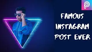 Picsart Neon Triangle effect|Photo editing