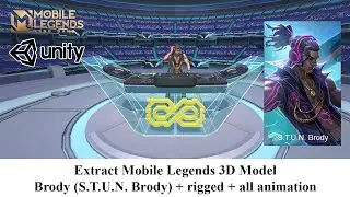 Extract Mobile Legends 3D Model - Brody (S.T.U.N. Brody) + rigged + all animation | Unity 3D