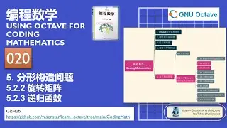 Octave Coding Math 020 - 5-2-2 Rotate Matrix 旋转矩阵 5-2-3 Factorial 递归函数