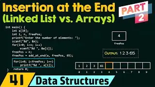 Insertion at the End (Linked List vs. Array) - Part 2