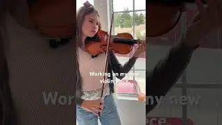 Karolina Protsenko is working on her new violin piece 🎻