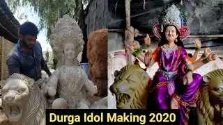 Durga Idol Making 2021 | Durga Idol Making Process 2021 | Rahul Kalakar -  Nagole Durga idols 2021