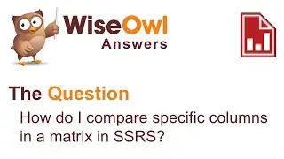 Wise Owl Answers - How do I compare specific columns in a matrix in SSRS?