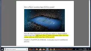 Watch Australian Open 2019 live stream