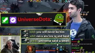 real Universe visits Arteezy's stream chat when the Artour was flaming Fake Universe (WR)