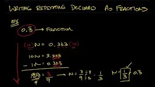Writing Repeating Decimals as Fractions