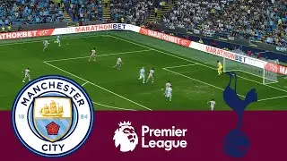 Manchester City  3 vs 3 Tottenham Hotspur 23/24 - Video Game Simulation PES 2021