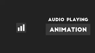 Audio playing animation | Using HTML & CSS | 2019