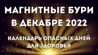 Магнитные бури в декабре 2022. Календарь магнитных бурь на декабрь 2022: самые опасные дни месяца.