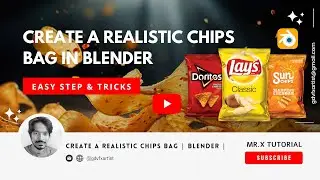 Create a realistic chips bag in Blender