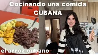 Cocinando una Comida Cubana 🇨🇺 en Galicia (España): arroz congrí cubano