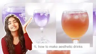 how to make aesthetic drinks // sunset drink + crystal ball drink