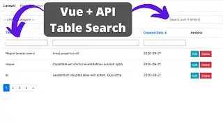 Vue + Laravel API: Table Search and Column Search