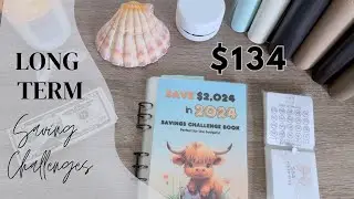 LONG TERM SAVING CHALLENGES ♡ $134 ♡ Cash Budgeter!