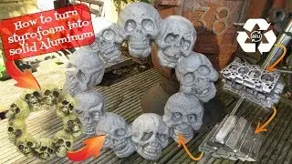 Styrofoam skulls into solid aluminum - Lost Foam Casting