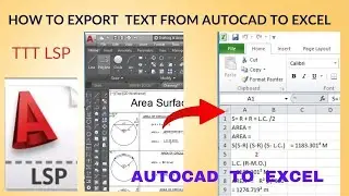 How to export text from autocad to excel