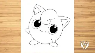 Как нарисовать покемон Jigglypuff шаг за шагом, Easy Draw | Скачать бесплатно раскраски