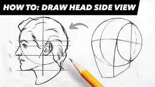 HOW TO DRAW Head Side View | Easy Beginner Proportion Tutorial