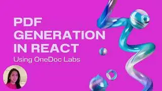 Using OneDoc to Generate a PDF from React Components + style with Tailwind