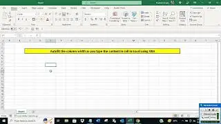 Autofit the column width as you type the content in cell using VBA in Excel