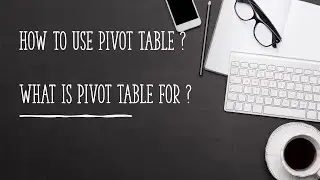 Learn Excel Pivot Table ?How to use Pivot Table  in Excel ? What is Pivot Table used for ?